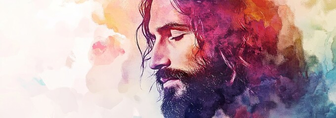 Artistic portrait of a man with vibrant colors