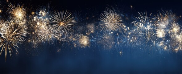 The vibrant display of fireworks lighting up the night sky beautifully.