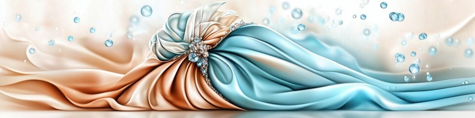 Textura de seda suave, pliegues elegantes, tonos pastel