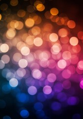 Obraz premium Abstract Bokeh Background with Multicolored Circles and Vibrant Lights