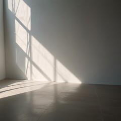 Obraz premium Smooth light from window and shadow, generated image.