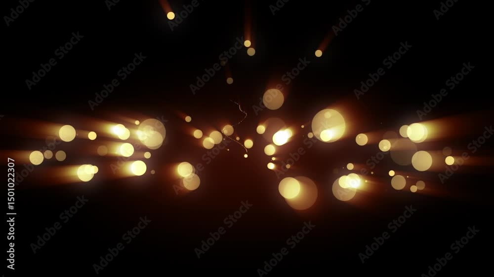 Wall mural abstract fantasy background shiny particles dust rays and energy flow loop
