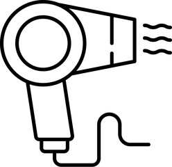 Hair Dryer Minimalistic Linear Pictogram for Web and Graphic Design, Apps, Banners, Social Network and Cards