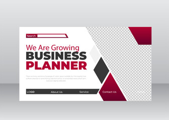 corporate website header design & homepage 