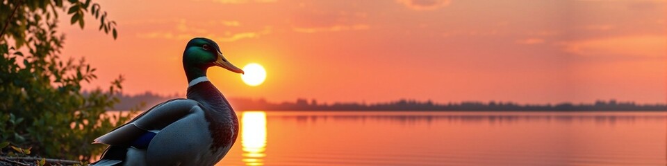 Fototapeta premium Duck on the lake