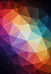 Fototapeta premium Abstract Polygonal Background With Colorful Geometric Triangle Pattern Illustration