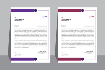 Corporate modern letterhead design