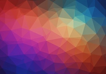 Obraz premium Abstract Polygonal Background in Vibrant Colors Geometric Design Illustration