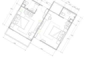 Floor plan designed building on the drawing.