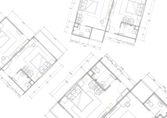 Floor plan designed building on the drawing.