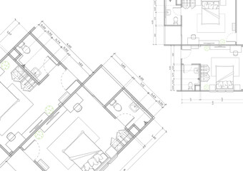 Floor plan designed building on the drawing.