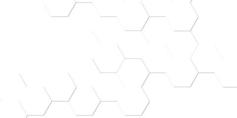 Abstract geometric white honeycomb hexagon 3d effect pattern with shadow seamless texture background.