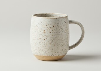 Ceramic Mug Isolated on White Background a Simple Minimalist Drinkware Photo