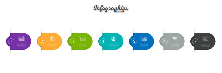 Infographic timeline template can be used for chart, diagram, web design, presentation, advertising, history