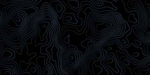 Abstract Topographic Contour Background. Modern Contour Pattern Background. Vector Map Lines. Topographic Flow map