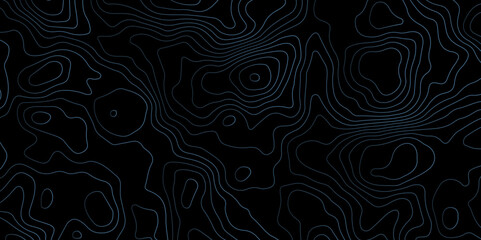 Abstract Topographic Contour Background. Modern Contour Pattern Background. Vector Map Lines. Topographic Flow map