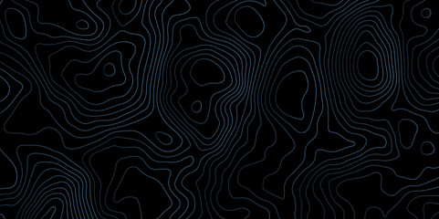 Abstract Topographic Contour Background. Modern Contour Pattern Background. Vector Map Lines. Topographic Flow map