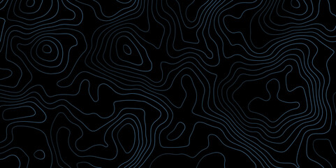 Abstract Topographic Contour Background. Modern Contour Pattern Background. Vector Map Lines. Topographic Flow map