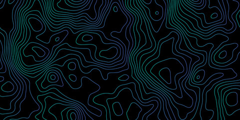 Abstract Topographic Contour Background. Modern Contour Pattern Background. Vector Map Lines. Topographic Flow map