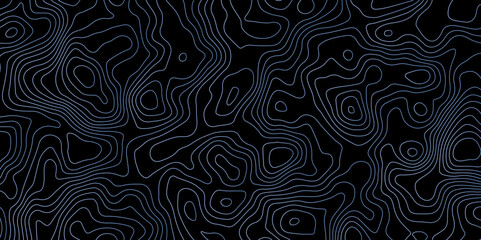 Abstract Topographic Contour Background. Modern Contour Pattern Background. Vector Map Lines. Topographic Flow map