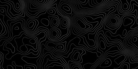Abstract Topographic Contour Background. Modern Contour Pattern Background. Vector Map Lines. Topographic Flow map