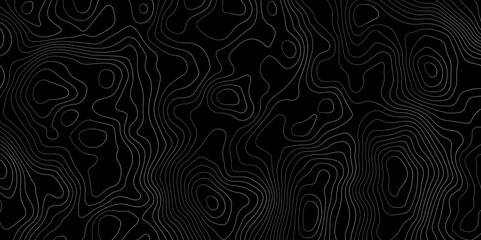Abstract Topographic Contour Background. Modern Contour Pattern Background. Vector Map Lines. Topographic Flow map