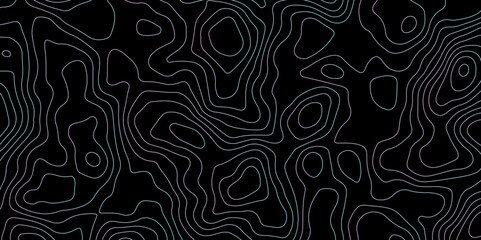 Abstract Topographic Contour Background. Modern Contour Pattern Background. Vector Map Lines. Topographic Flow map