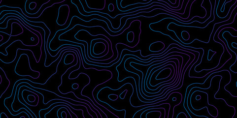 Abstract Topographic Contour Background. Modern Contour Pattern Background. Vector Map Lines. Topographic Flow map