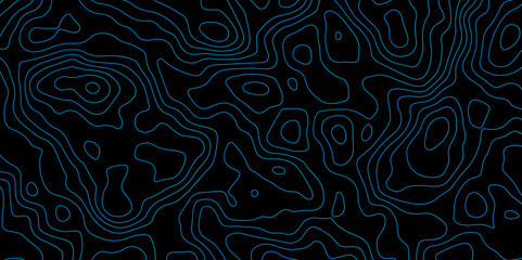 Abstract Topographic Contour Background. Modern Contour Pattern Background. Vector Map Lines. Topographic Flow map