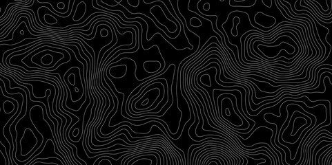 Abstract Topographic Contour Background. Modern Contour Pattern Background. Vector Map Lines. Topographic Flow map