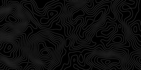 Abstract Topographic Contour Background. Modern Contour Pattern Background. Vector Map Lines. Topographic Flow map