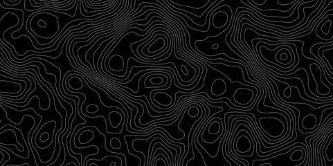 Abstract Topographic Contour Background. Modern Contour Pattern Background. Vector Map Lines. Topographic Flow map