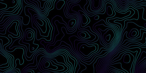 Abstract Topographic Contour Background. Modern Contour Pattern Background. Vector Map Lines. Topographic Flow map