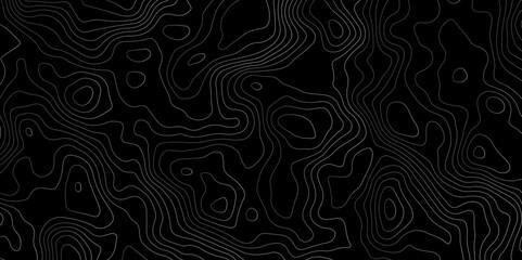 Abstract Topographic Contour Background. Modern Contour Pattern Background. Vector Map Lines. Topographic Flow map