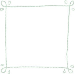 グリーンのハーフトーンの素朴な手描きフレーム　Adobe Illustrator Artwork