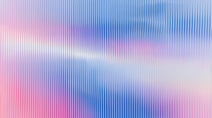 Vertical glassy lines create a moiré-like effect over a smooth gradient of pink and blue hues. Dynamic, futuristic blurred background.