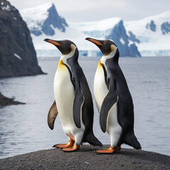 Fototapeta premium king penguin in antarctica