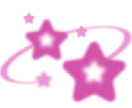 Blurred Gradient Cute Pink Star Y2K Modern