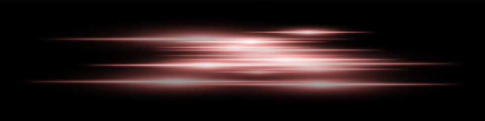 Orange motion streaks. Blurred glowing lines with soft light burst on black background, creating illusion of movement and depth. Ideal for speed, sci-fi, tech, energy effects.