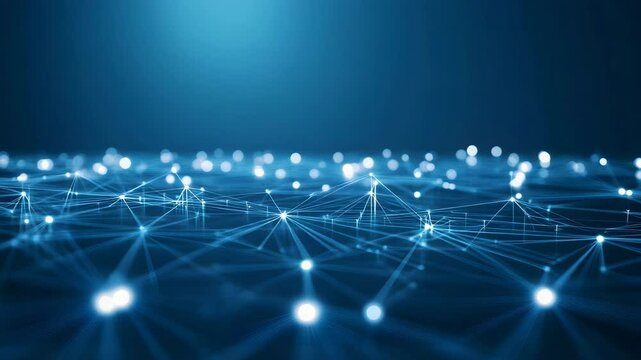 Intricate network of interconnected lines creating a complex visual structure and digital design element