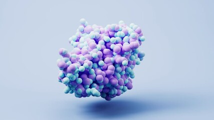 Biological organic protein structure, 3d rendering. - Powered by Adobe