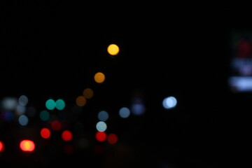 Blur photo for background. City lights at night.