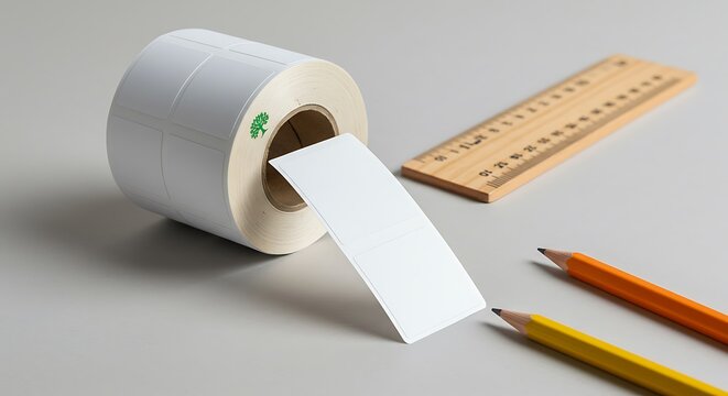 High-Quality Blank White Labels on Roll Perfect for Crafting, Organization, and Business Needs