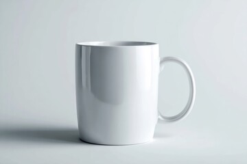Fototapeta premium White Ceramic Mug on Light Background