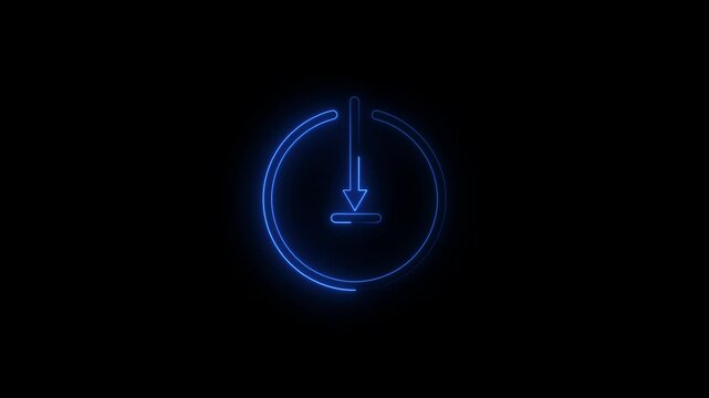 Dynamic digital Up-down cyan color arrow loading seamless loop into alfa channel Arrow Loop Animation direction concept, colorful arrow icon.4k video animation .