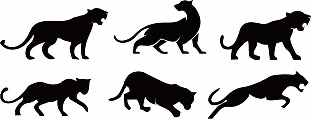 Leopardspuma panther and tige...