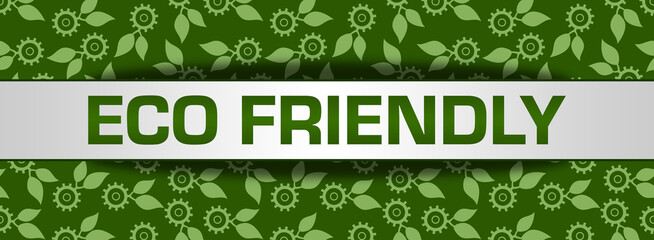 Eco Friendly Green Leaves Texture Box Horizontal Text 