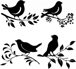 Elegant Bird Silhouettes.eps