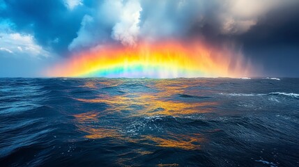 Naklejka premium Sea rainbow