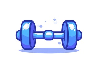 Obraz premium Dumbbell Weightlifting Workout for Fitness and Strength at Home Gym | Cardio, Bodybuilding & Motivation